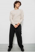Свитер мужской однотонный, цвет молочный, 161R1040 - фото № 1