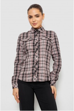 Рубашка женская повседневная, цвет темно-пудровый, 230R064