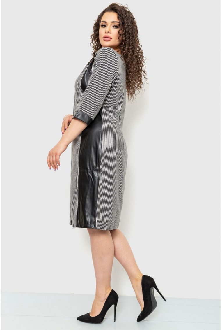 Купити Сукня, колір сіро-чорний, 183R670 - Фото №3