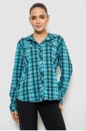 Сорочка жіноча повсякденна, колір бірюзовий, 230R064 - фото № 0
