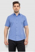 Рубашка мужская с принтом, цвет голубой, 214R7339 - фото № 0