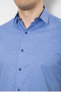 Рубашка мужская с принтом, цвет голубой, 214R7339 - фото № 4