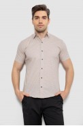Рубашка мужская с принтом, цвет молочный, 214R7339 - фото № 0