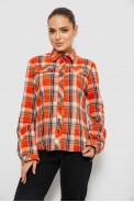 Сорочка жіноча повсякденна, колір помаранчевий, 230R064 - фото № 0