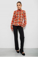 Сорочка жіноча повсякденна, колір помаранчевий, 230R064 - фото № 1