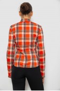 Рубашка женская в клетку, цвет оранжевый, 230R064-1 - фото № 3