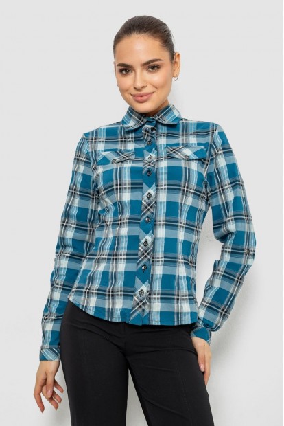 Рубашка женская повседневная, цвет синий, 230R064