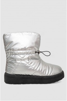 Дутики женские зимние на меху, цвет серебристо-черный, 248RFM300