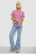 Футболка жіноча однотонна, колір пудровий, 129R8900 - фото № 1