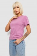 Футболка жіноча однотонна, колір пудровий, 129R8900 - фото № 2