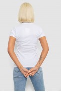 Футболка жіноча однотонна, колір білий, 129R8900 - фото № 3