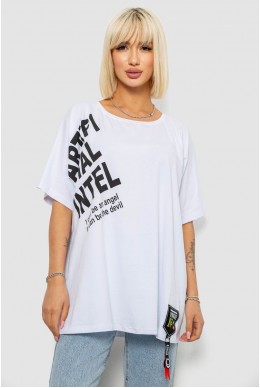 Футболка женская с принтом, цвет белый, 244R5004