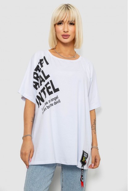 Футболка женская с принтом, цвет белый, 244R5004