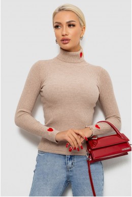 Гольф женский однотонный, цвет бежевый, 204R052