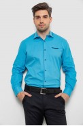 Сорочка чоловіча з принтом, колір блакитний, 214R7497 - фото № 0