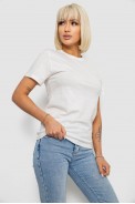 Футболка жіноча однотонна, колір молочний, 129R8900 - фото № 2