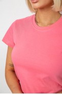Футболка женская однотонная, цвет розовый, 129R8900 оптом - фото № 4