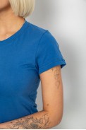 Футболка жіноча однотонна, колір синій, 129R8900 - фото № 4