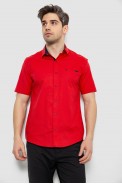 Мужская рубашка с принтом, цвет красный, 186R7010 - фото № 0