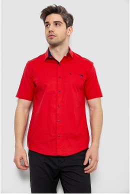 Мужская рубашка с принтом, цвет красный, 186R7010