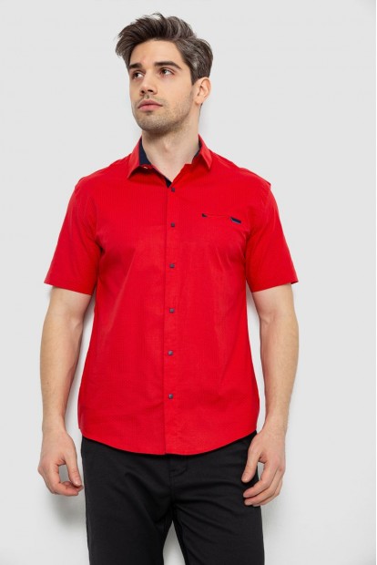 Мужская рубашка с принтом, цвет красный, 186R7010