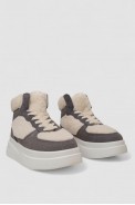Кросівки жіночі зимові на хутрі хайтопи, колір сірий, 248RLM20 Кросівки жіночі зимові на хутрі хайтопи, колір сірий, 248RLM20 - фото № 2