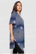 Футболка жіноча в смужку, колір синій, 244R9625 - фото № 2