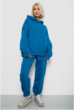 Спортивний костюм жіночий на флісі, колір темно-бірюзовий, 247R2011K