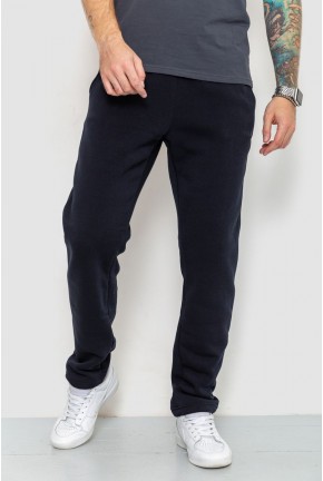 Спорт чоловічі штани на флісі, колір темно-синій, 129R1630