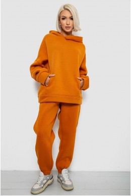 Спортивний костюм жіночий на флісі, колір теракотовий, 247R2011K