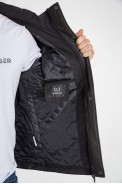 Куртка мужская демисезонная с капюшоном  -уценка, цвет черный, 214R61035-U-30 оптом - фото № 5