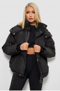 Куртка женская зимняя короткая  -уценка, цвет черный, 244R983-U-2 - фото № 2