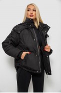 Куртка женская зимняя короткая  -уценка, цвет черный, 244R983-U-2 - фото № 3