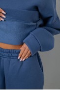 Спортивный костюм женский на флисе, цвет джинс, 247R2011K - фото № 5