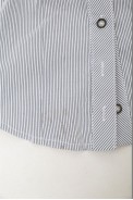 Рубашка классическая в полоску  -уценка, цвет бело-серый, 230R643-1-U-23 оптом - фото № 5