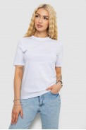 Футболка жіноча однотонна  -уцінка, колір білий, 241R1800-U-11 - фото № 0