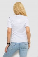 Футболка жіноча однотонна  -уцінка, колір білий, 241R1800-U-11 - фото № 3