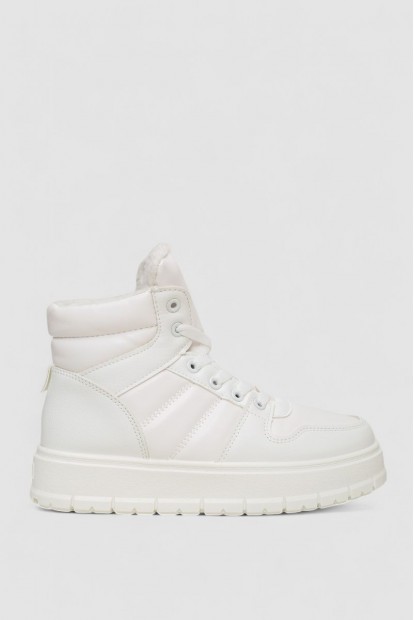 Кроссовки женские зимние на меху  -уценка, цвет белый, 248RMB03-U-3