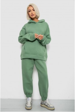 Спортивний костюм жіночий на флісі, колір оливковий, 247R2011K