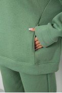 Спортивный костюм женский на флисе, цвет оливковый, 247R2011K - фото № 4