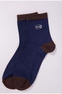 Мужские носки сине-коричневого цвета средней длины 151R20-1-10 - фото № 0