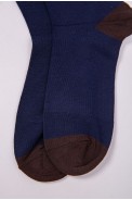Мужские носки сине-коричневого цвета средней длины 151R20-1-10 - фото № 1