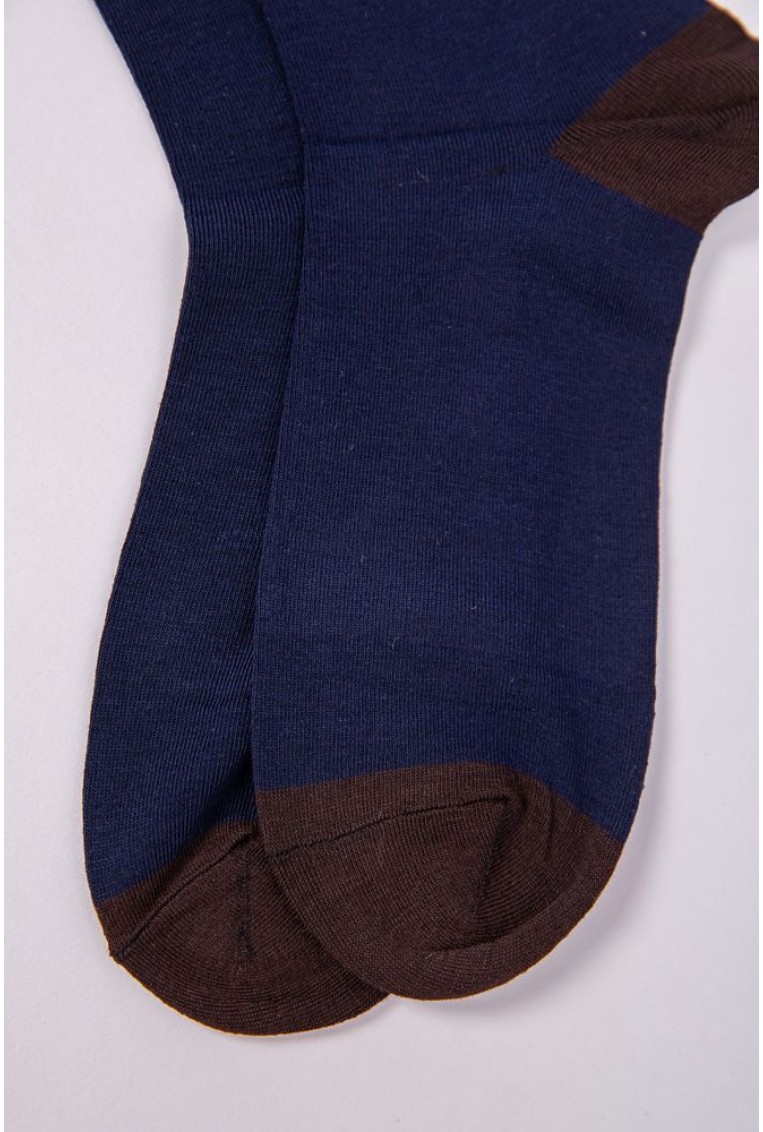 Купить Мужские носки сине-коричневого цвета средней длины 151R20-1-10 - Фото №2