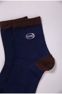 Мужские носки сине-коричневого цвета средней длины 151R20-1-10 - фото № 2