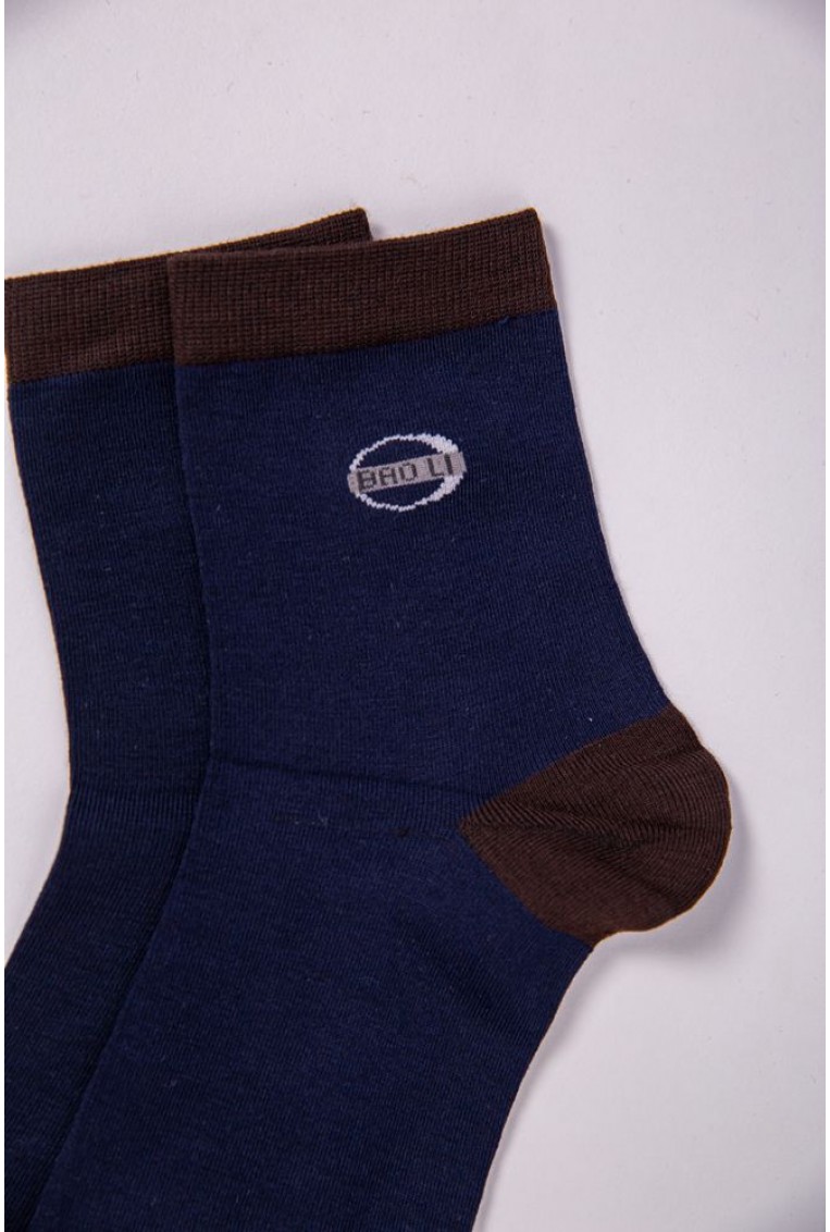 Купить Мужские носки сине-коричневого цвета средней длины 151R20-1-10 - Фото №3