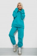 Спортивный костюм женский на флисе, цвет бирюзовый, 247R2011K - фото № 0