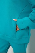 Спортивный костюм женский на флисе, цвет бирюзовый, 247R2011K - фото № 4