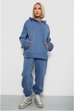 Спортивний костюм жіночий на флісі, колір блакитний, 247R2011K
