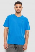 Футболка чоловіча однотонна, колір блакитний, 244R6312 - фото № 0