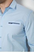 Сорочка чоловіча  -уцінка, колір блакитний, 214R7008-U-2 - фото № 4
